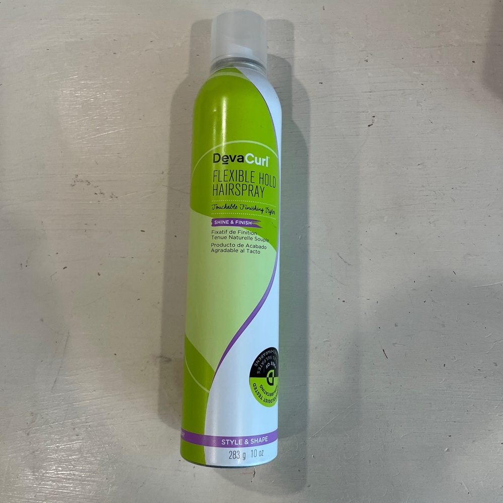 DevaCurl Flexible Hold Hairspray in Green and White